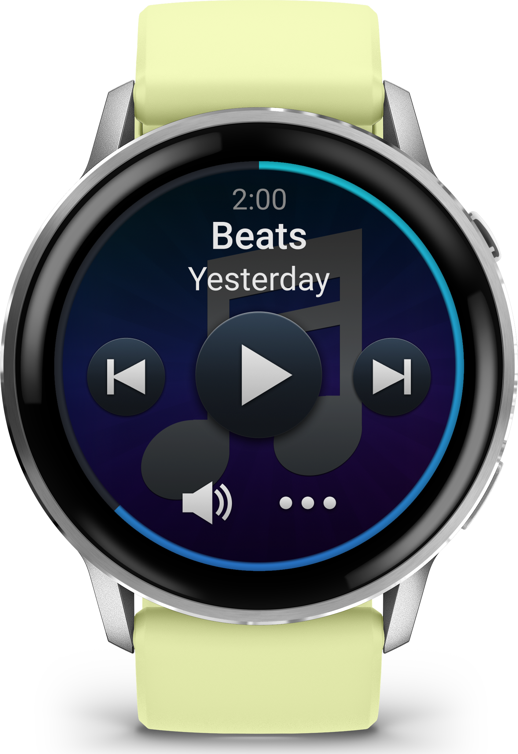 Garmin Venu 4 Advanced Health and Fitness GPS Smartwatch 45mm - Silver with Citron Silicone Band