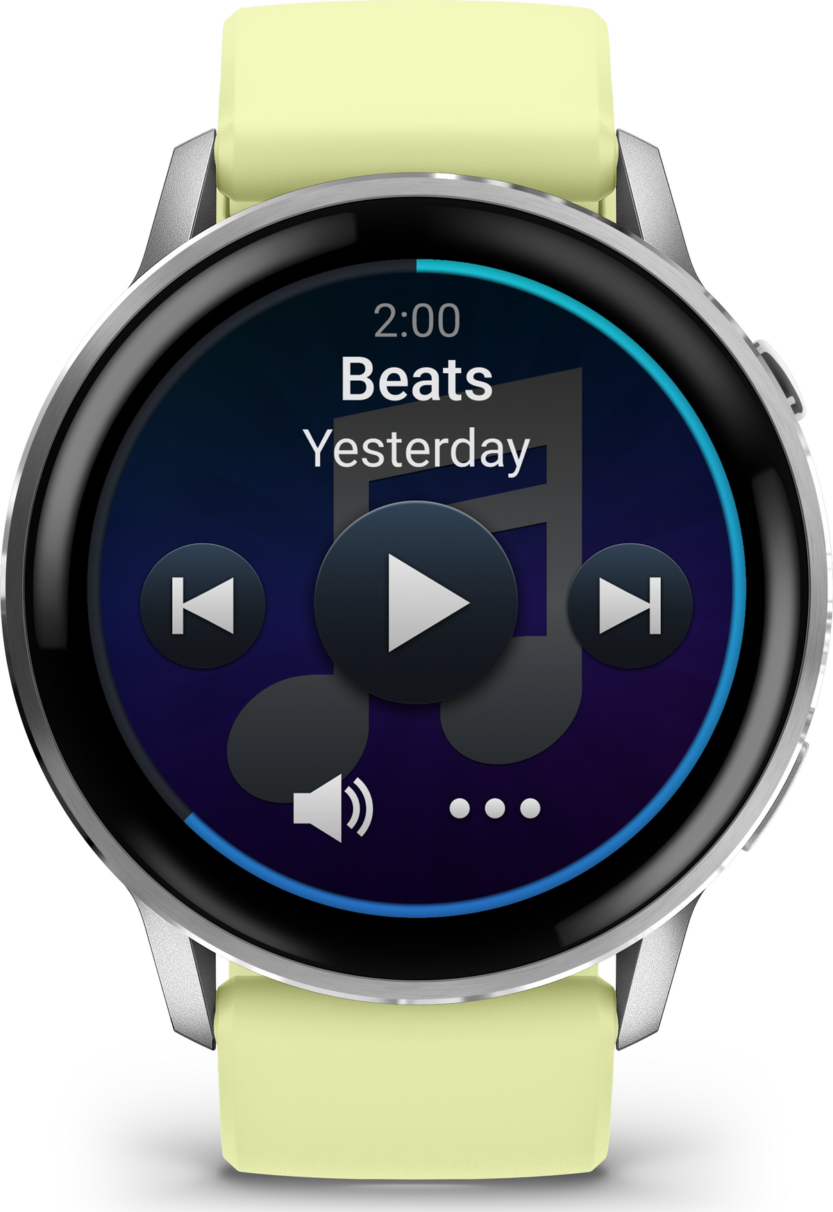 Garmin Venu 4 Advanced Health and Fitness GPS Smartwatch 45mm - Silver with Citron Silicone Band