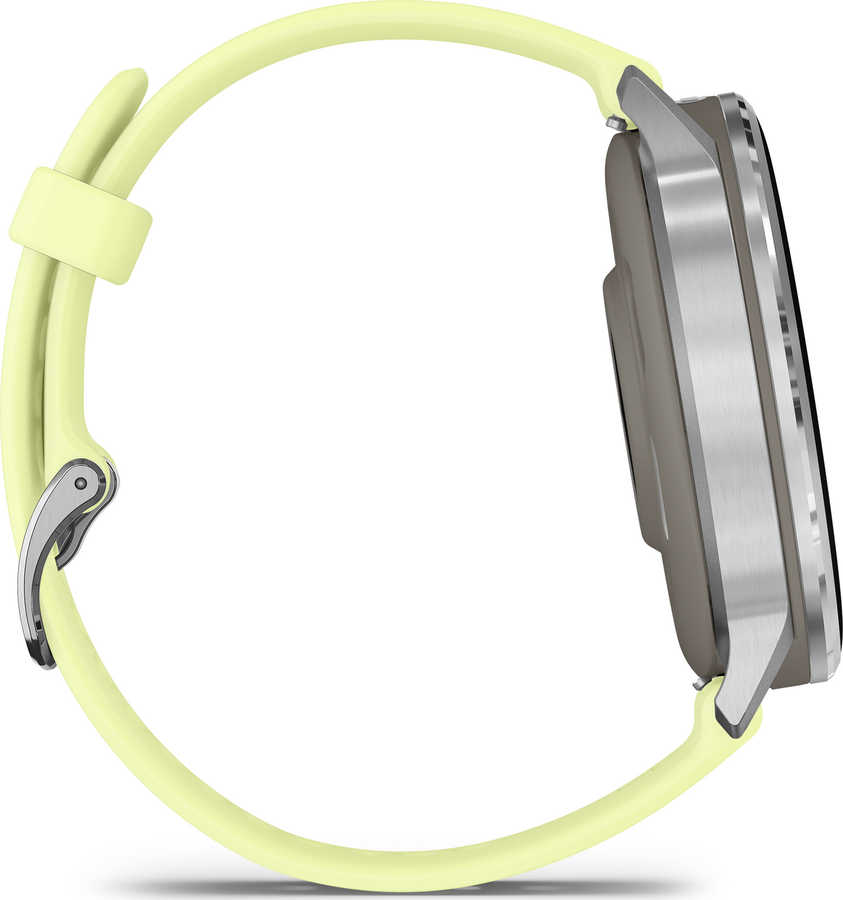 Garmin Venu 4 Montre connectée GPS de santé et de fitness avancée 45mm - Argent avec bracelet en silicone citron