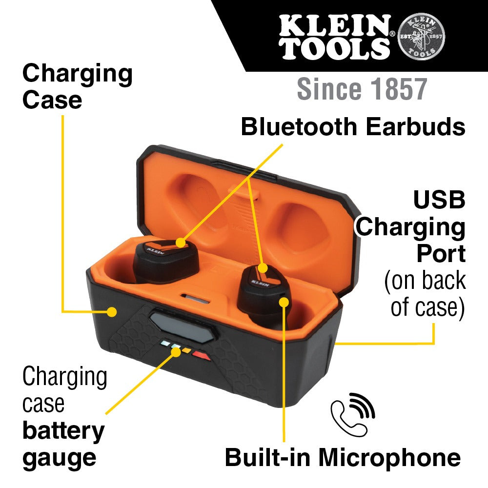 Klein Tools Bluetooth Jobsite Earbuds