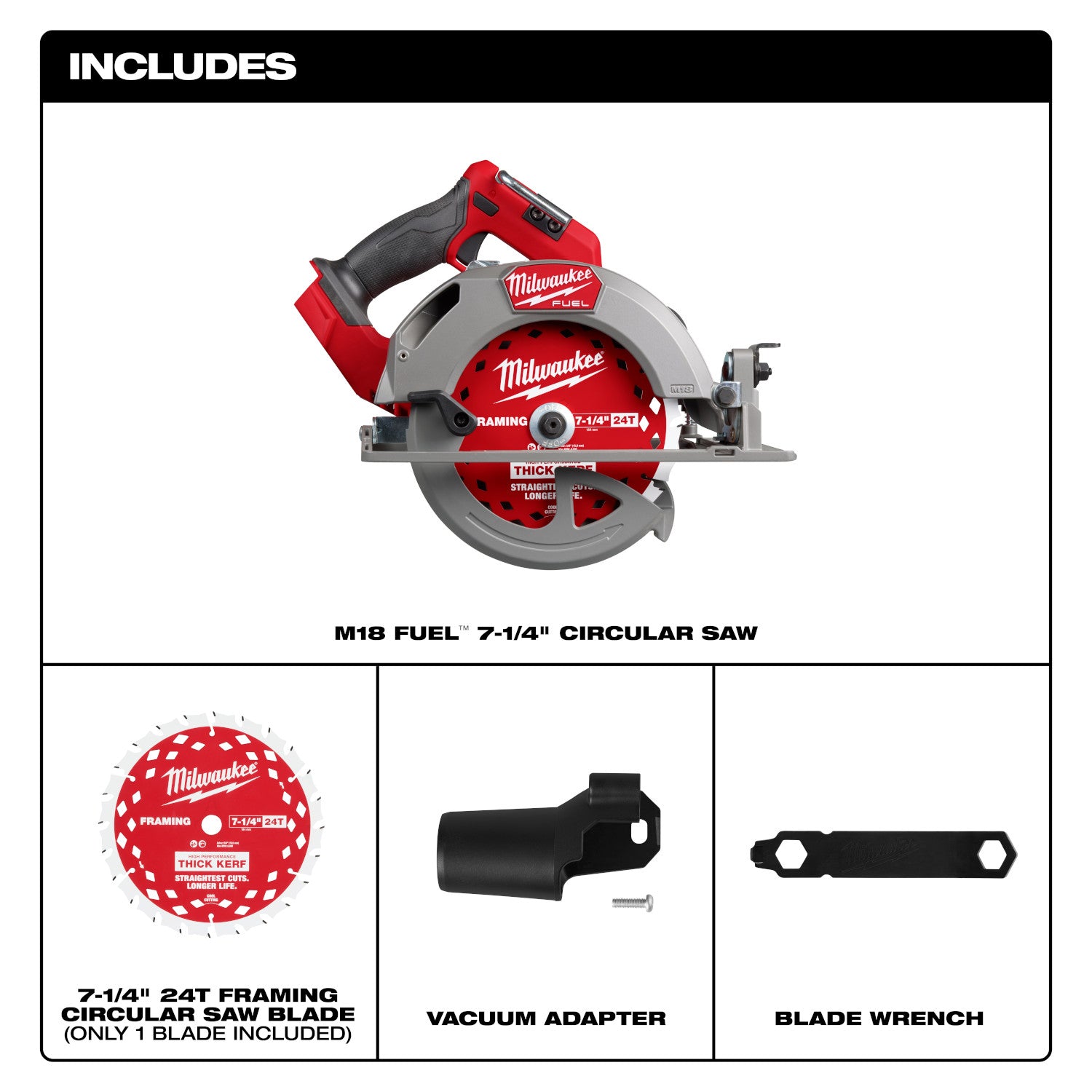 Milwaukee M18 Fuel 7 1/4" Circular Saw Ergonomic Handle - Tool Only