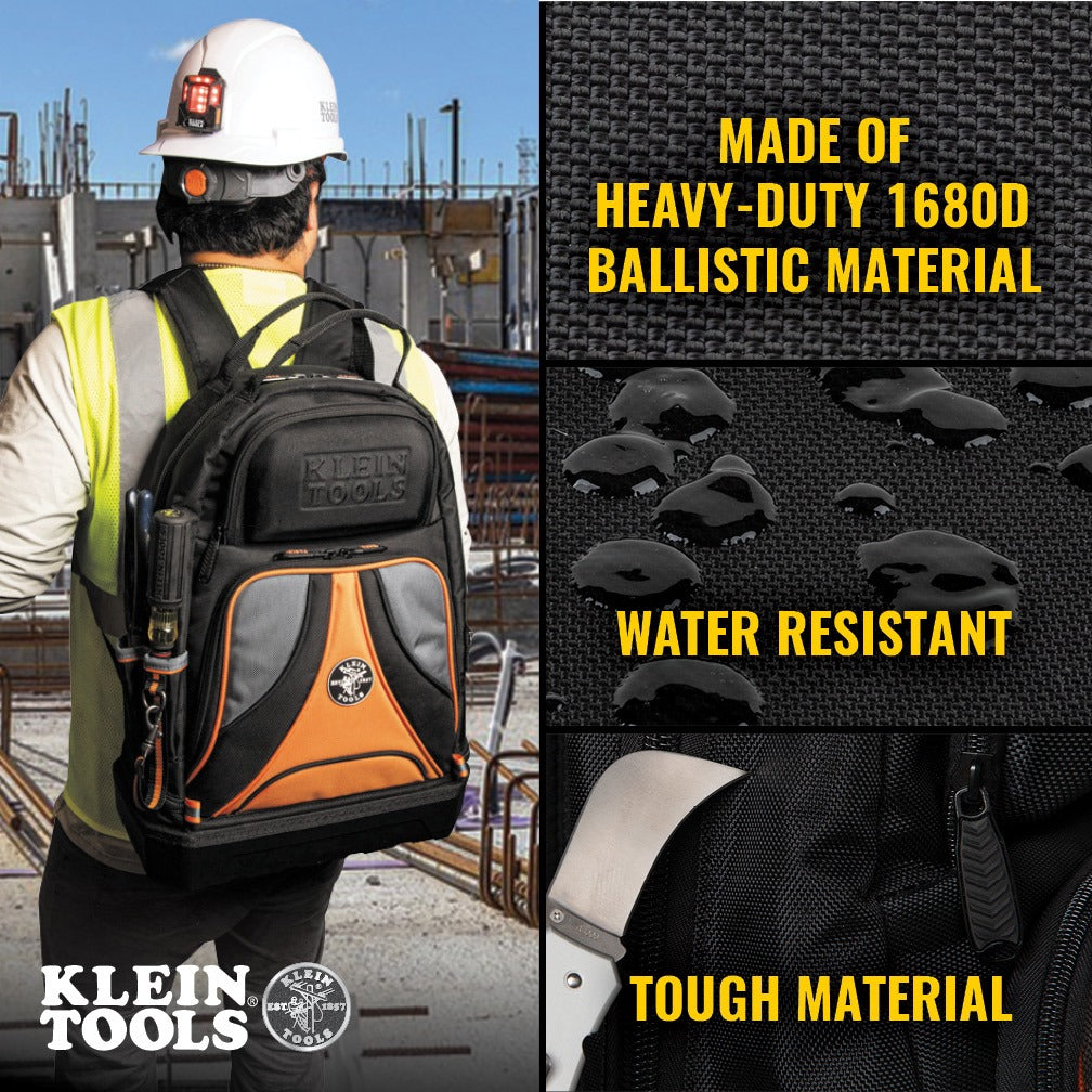 Klein Tools Backpack Heavy Duty Tradesman Pro Bag Organizer