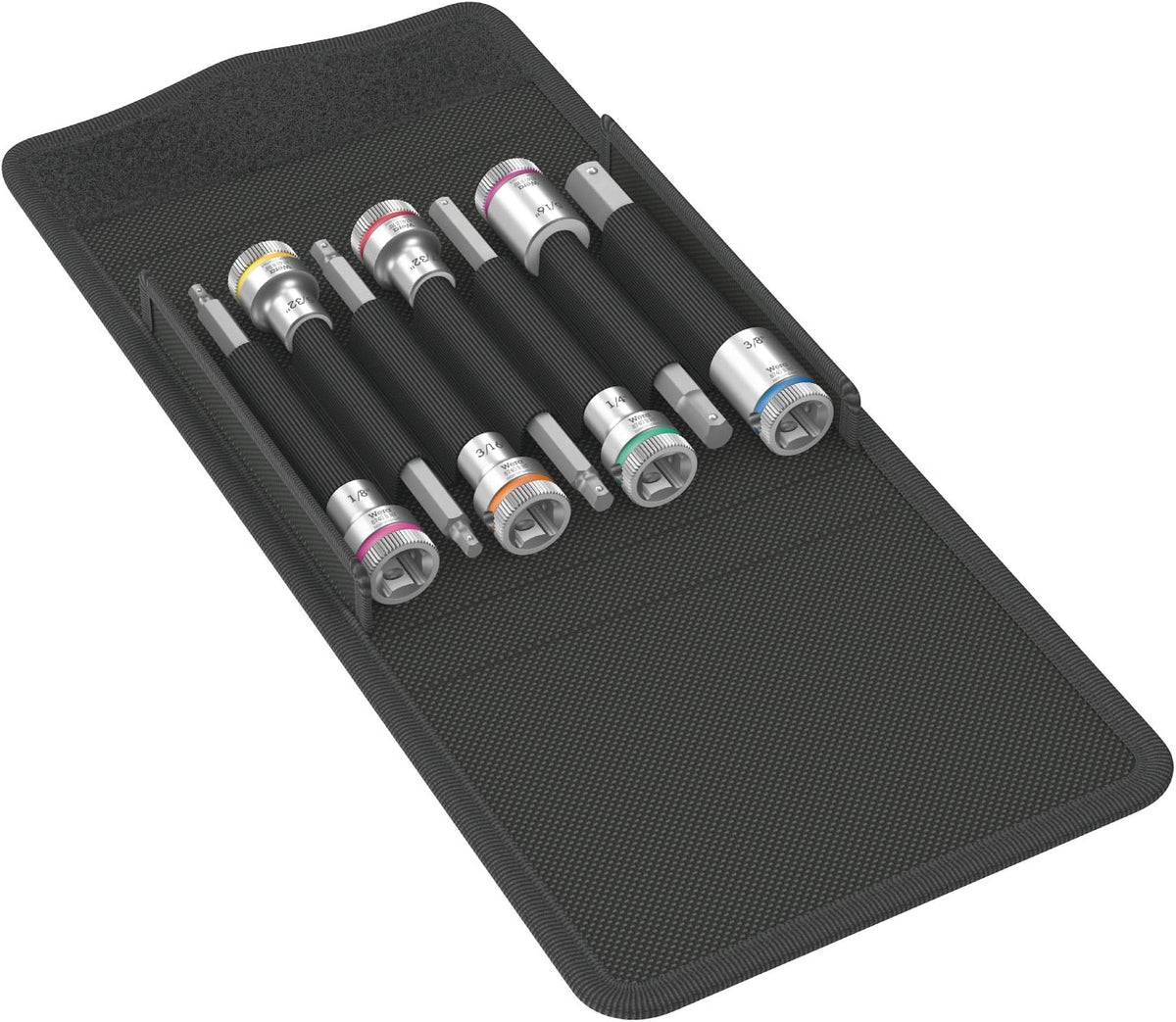 Wera 3/8" HF 8740 B HF Imperial 1 Bit Socket Set - 7 Pc