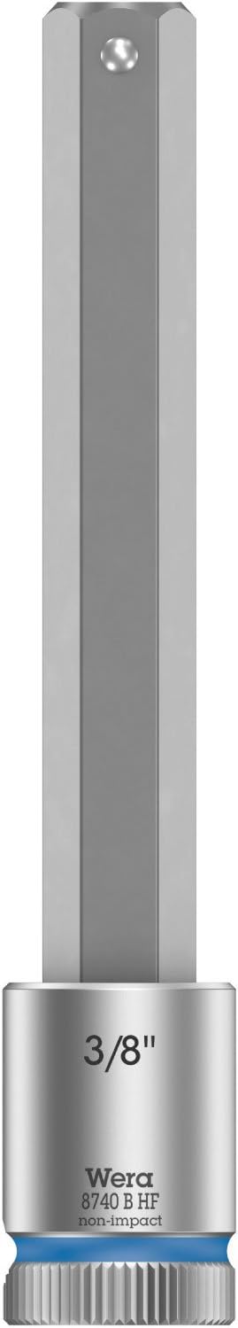 Wera 3/8" HF 8740 B HF Imperial 1 Bit Socket Set - 7 Pc