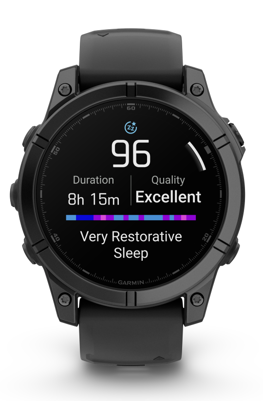 Garmin Fēnix E – 47 mm Slate Gray Steel with Black Silicone Band