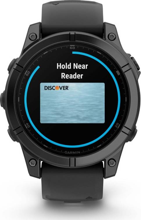 Garmin Fēnix E – 47 mm Slate Gray Steel with Black Silicone Band