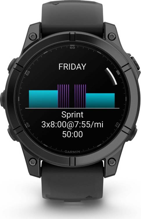 Garmin Fēnix E – 47 mm Slate Gray Steel with Black Silicone Band