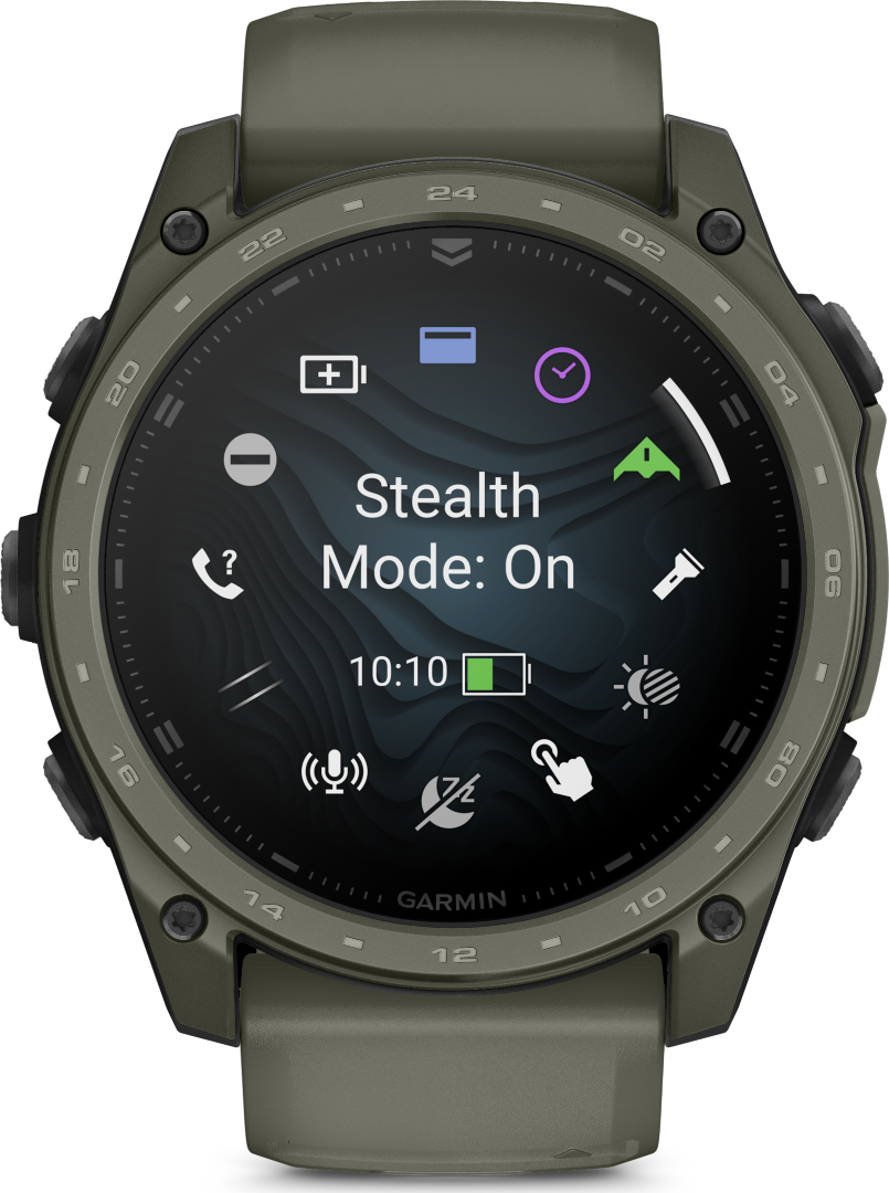 Garmin Tactix 8 – 51 mm AMOLED Revêtement Cerakote Olivegrab