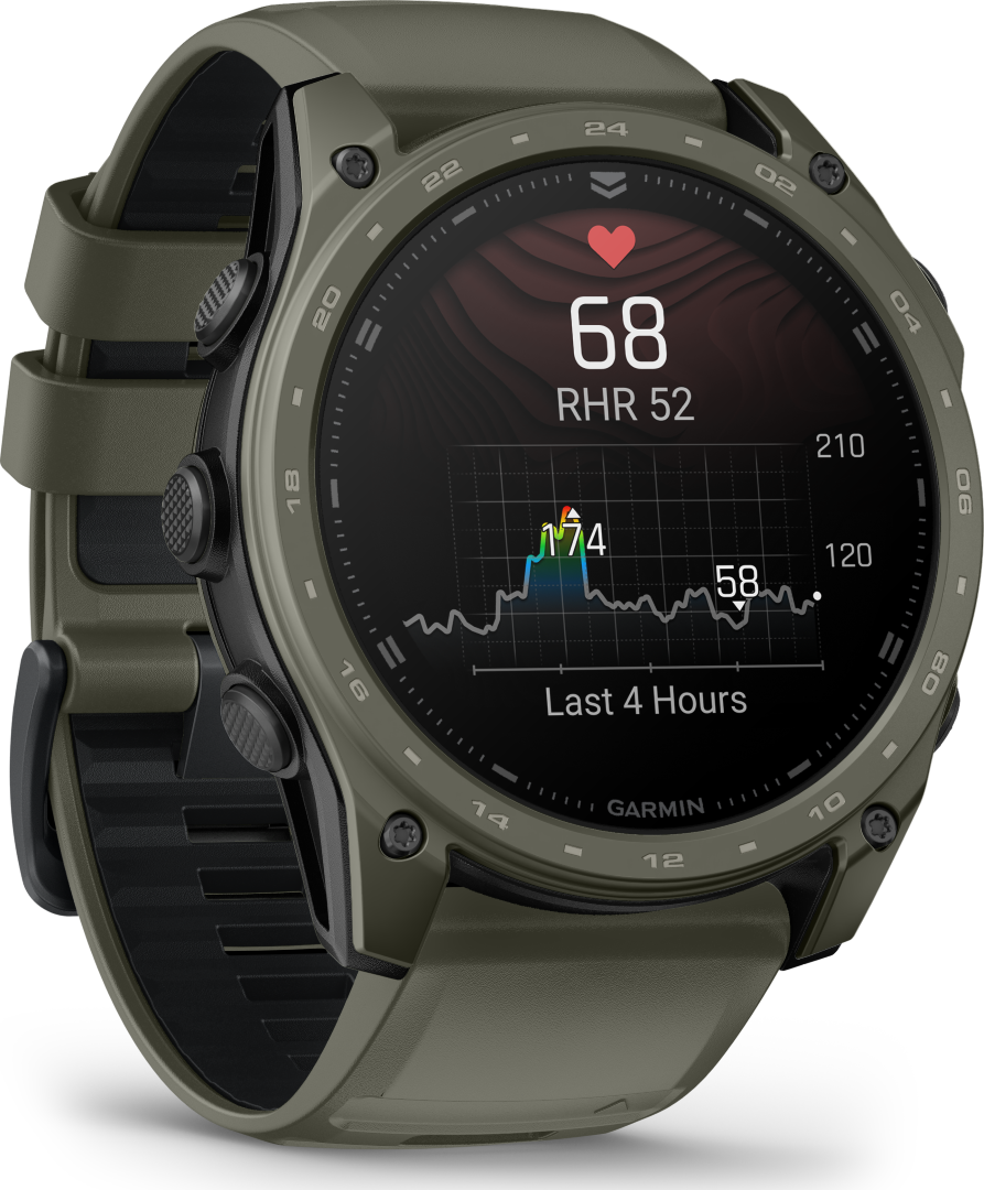 Garmin Tactix 8 – 51 mm AMOLED Revêtement Cerakote Olivegrab
