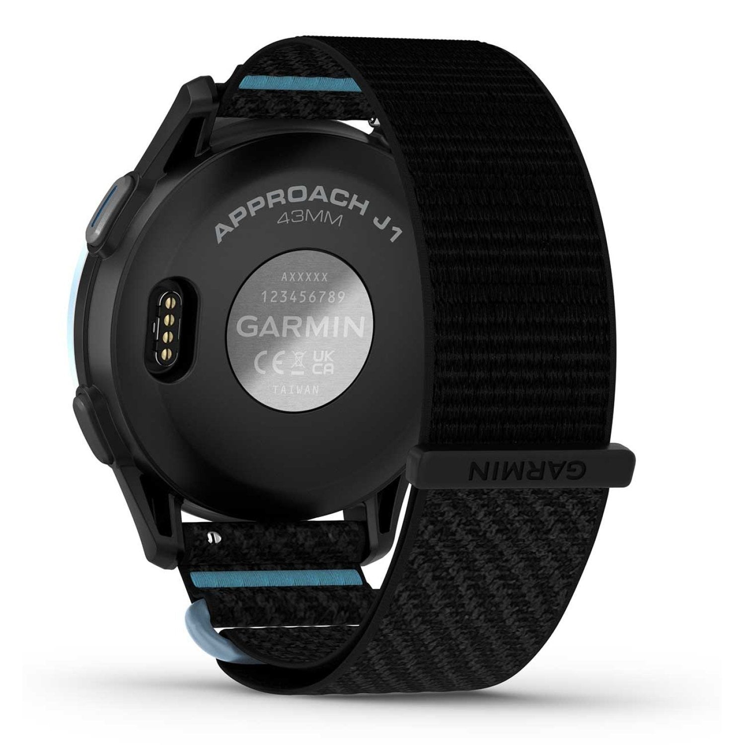 Garmin Approach J1 Cloud Blue Aluminum Bezel with Black/Azure ComfortFit