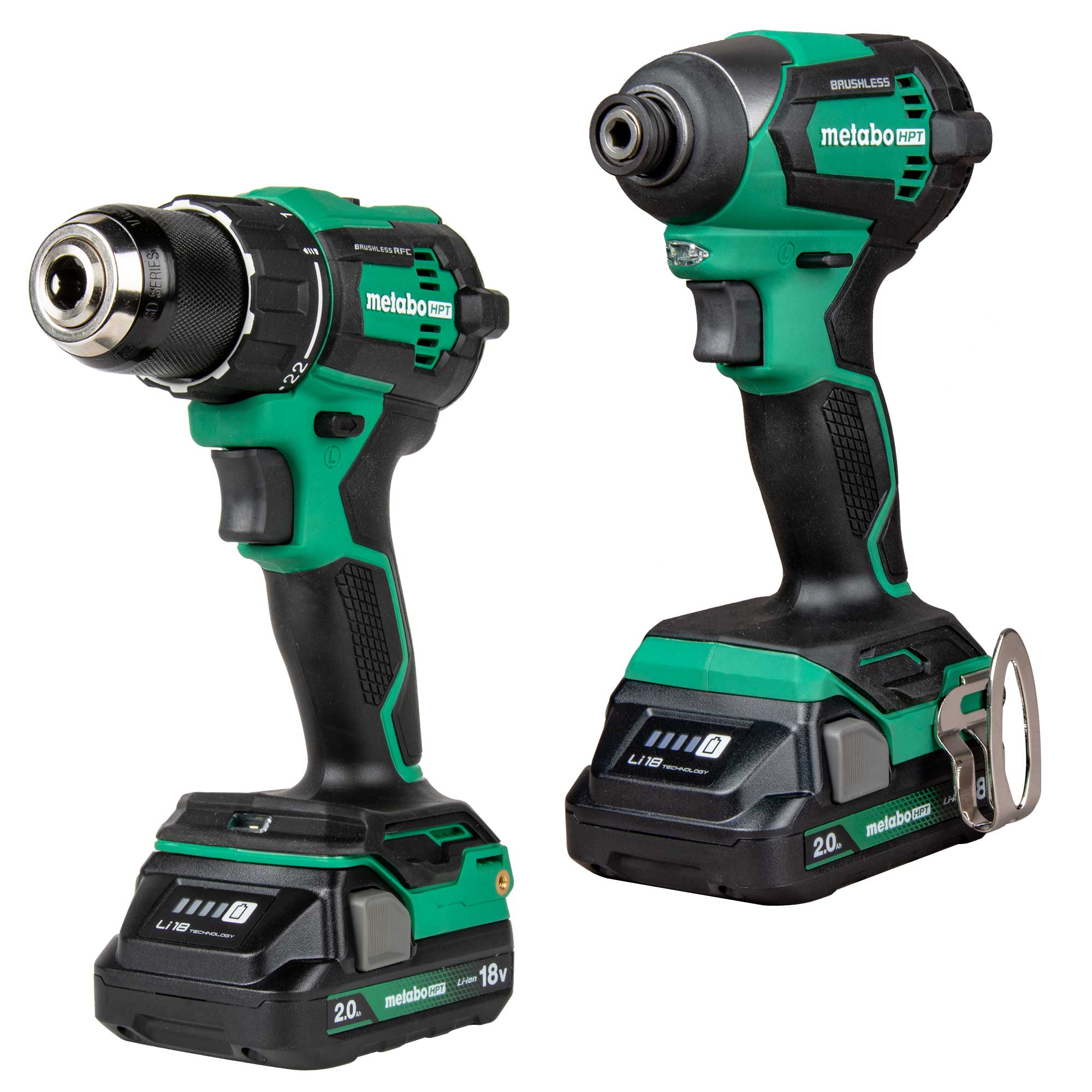 Metabo HPT 18V Multi Volt Cordless Brushless Driver Drill & Impact Driver Combo Kit