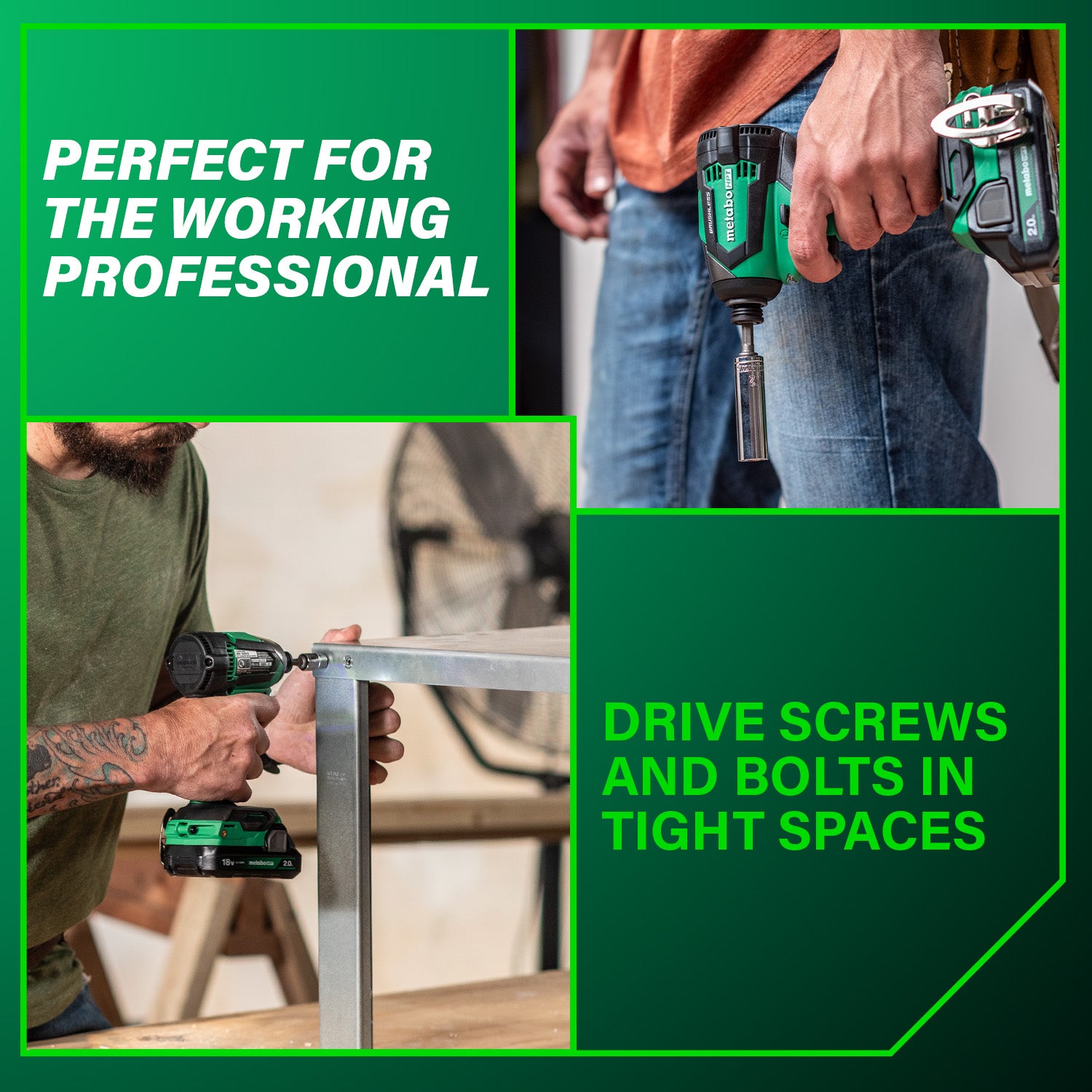 Metabo 18V MultiVolt Impact Driver Brushless Motor Tool Kit 1/4" Chuck