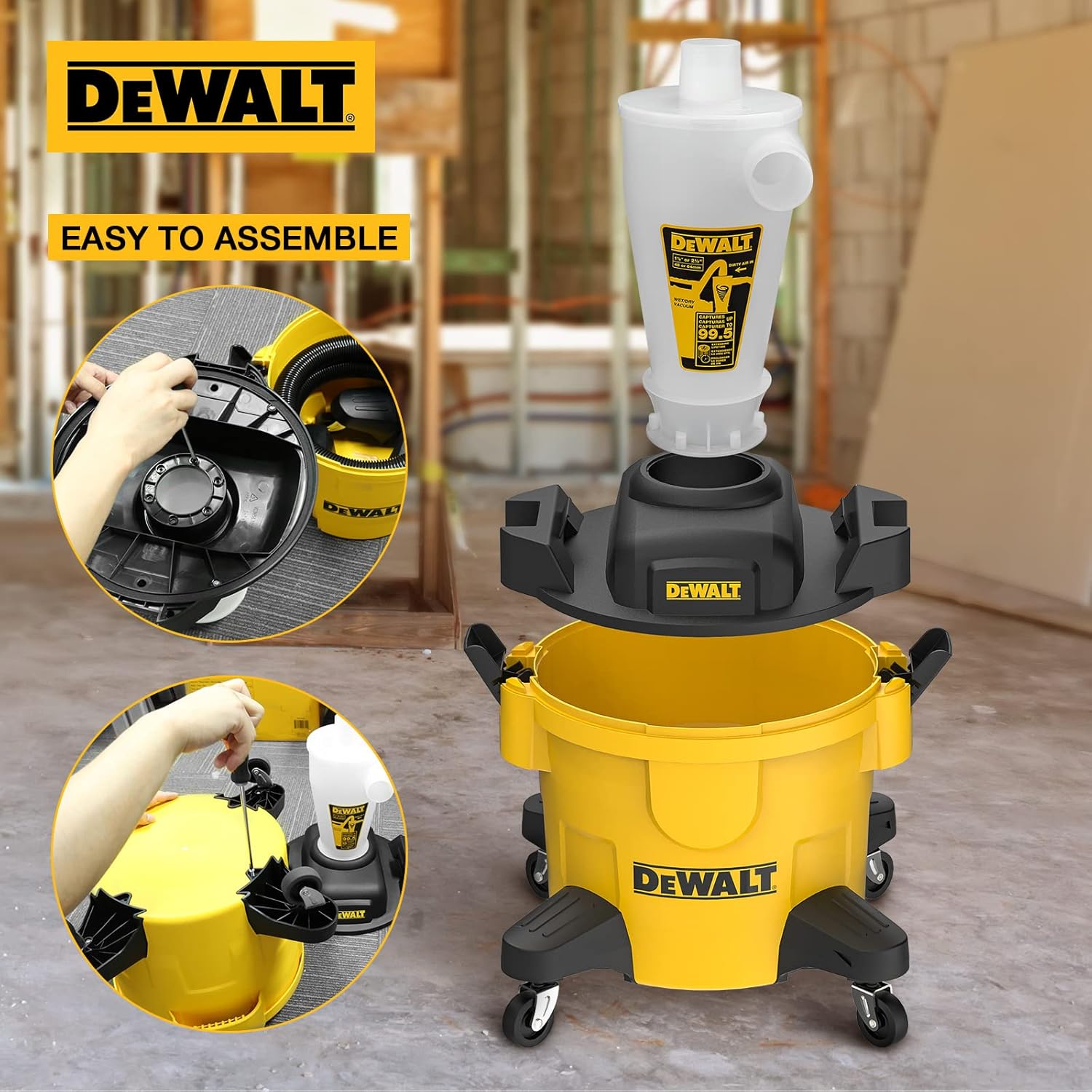 Dewalt Dust Separator with 6 Gallon Poly Tank