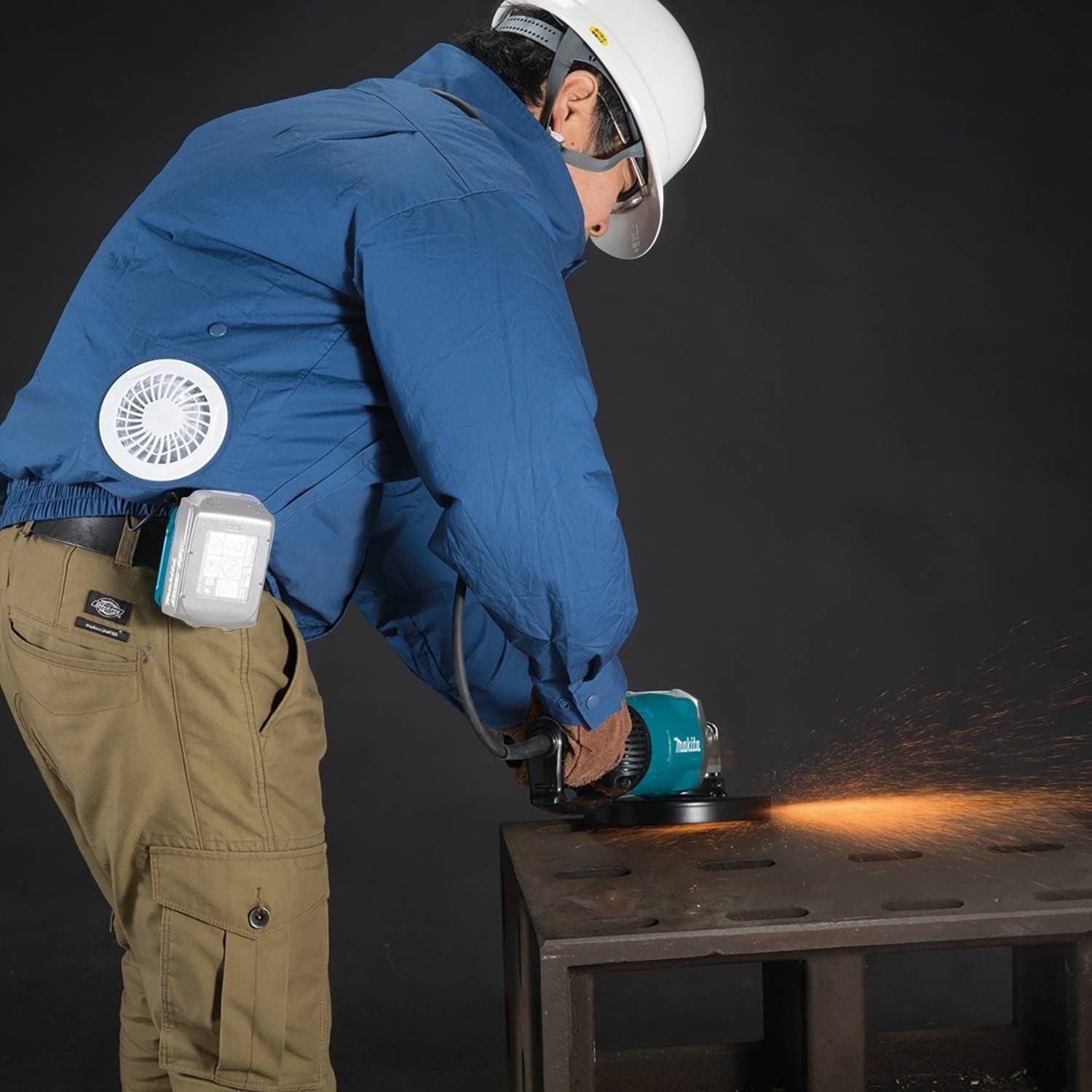 Makita 18V LXT Lithium-Ion Cordless Cotton Fan Jacket - Small - Blue