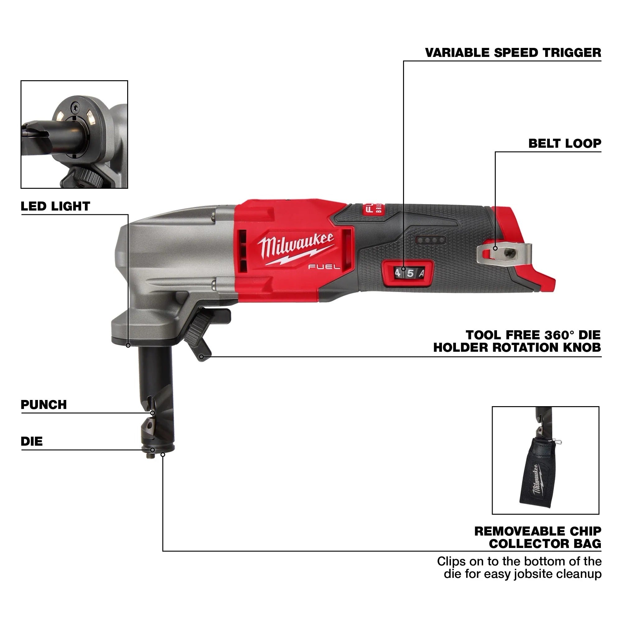 Milwaukee M12 Fuel 16 Gauge Nibbler - Tool Only
