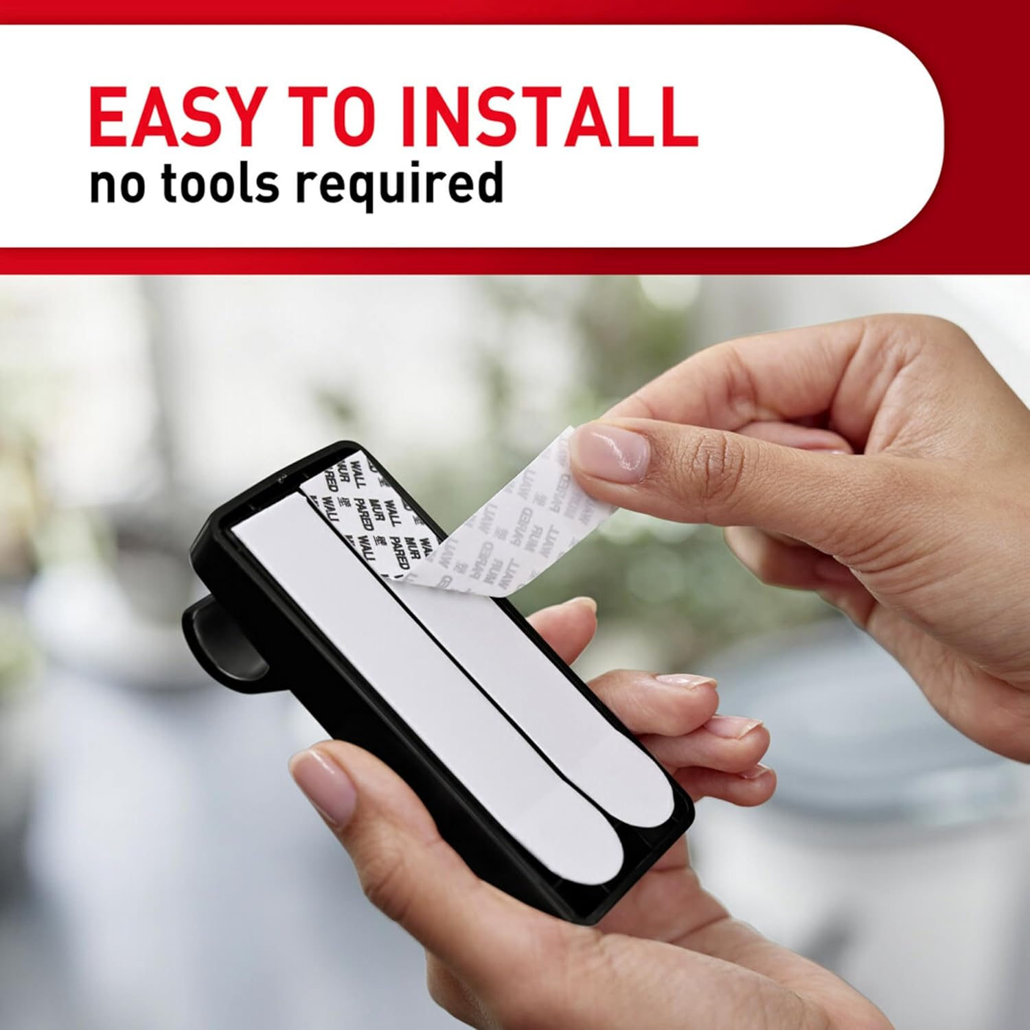 Command Curtain Rod Hooks 2 Hooks 4 Strips - Matte Black