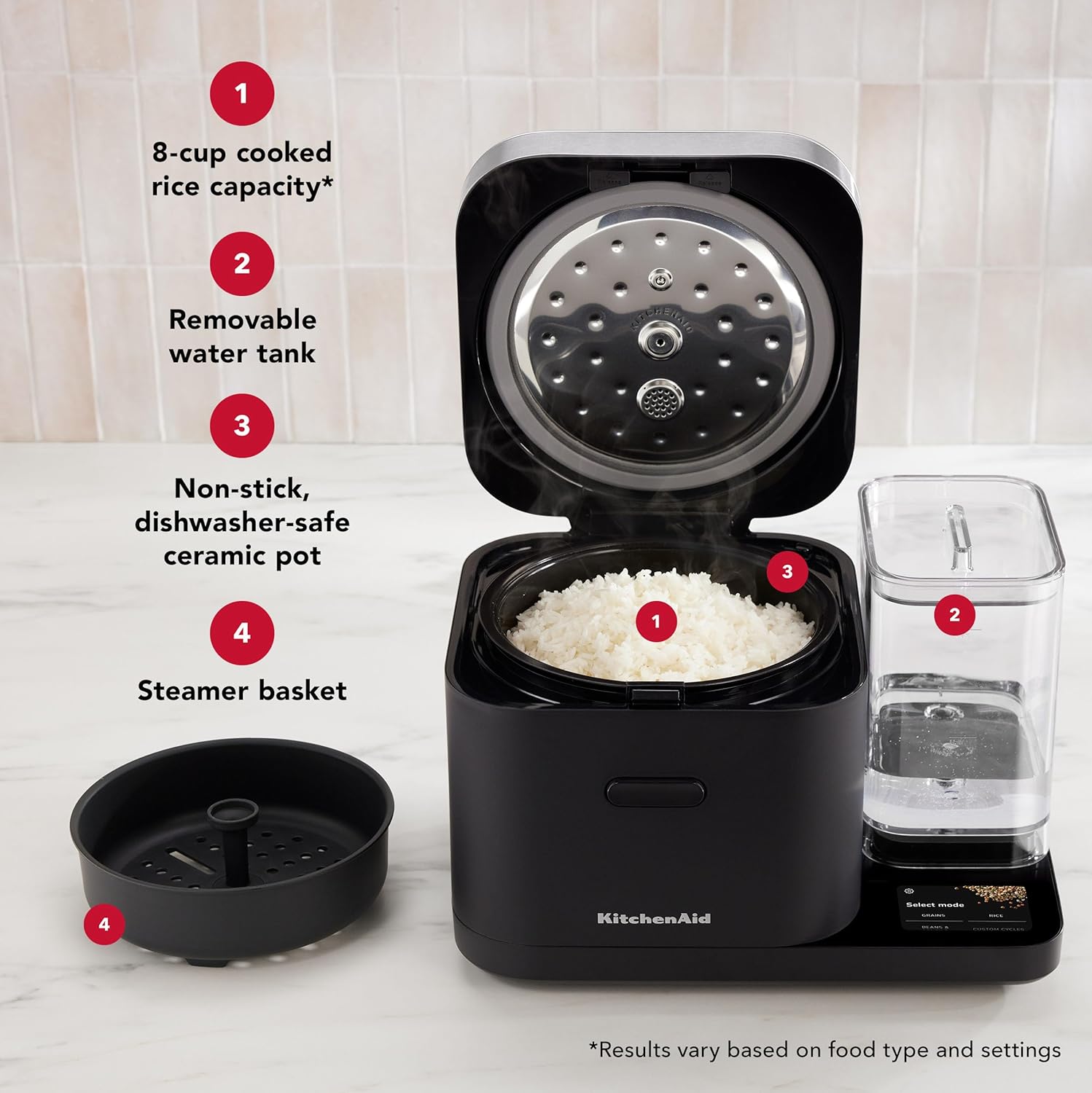 KitchenAid Grain and Rice Cooker - Black Matte