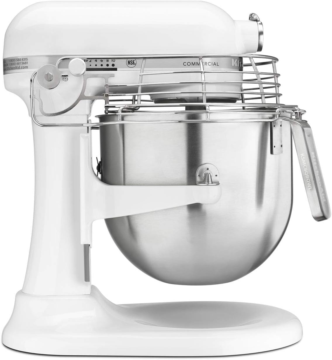 KitchenAid Commercial Series 8 Qt Bowl Lift Stand Mixer - White