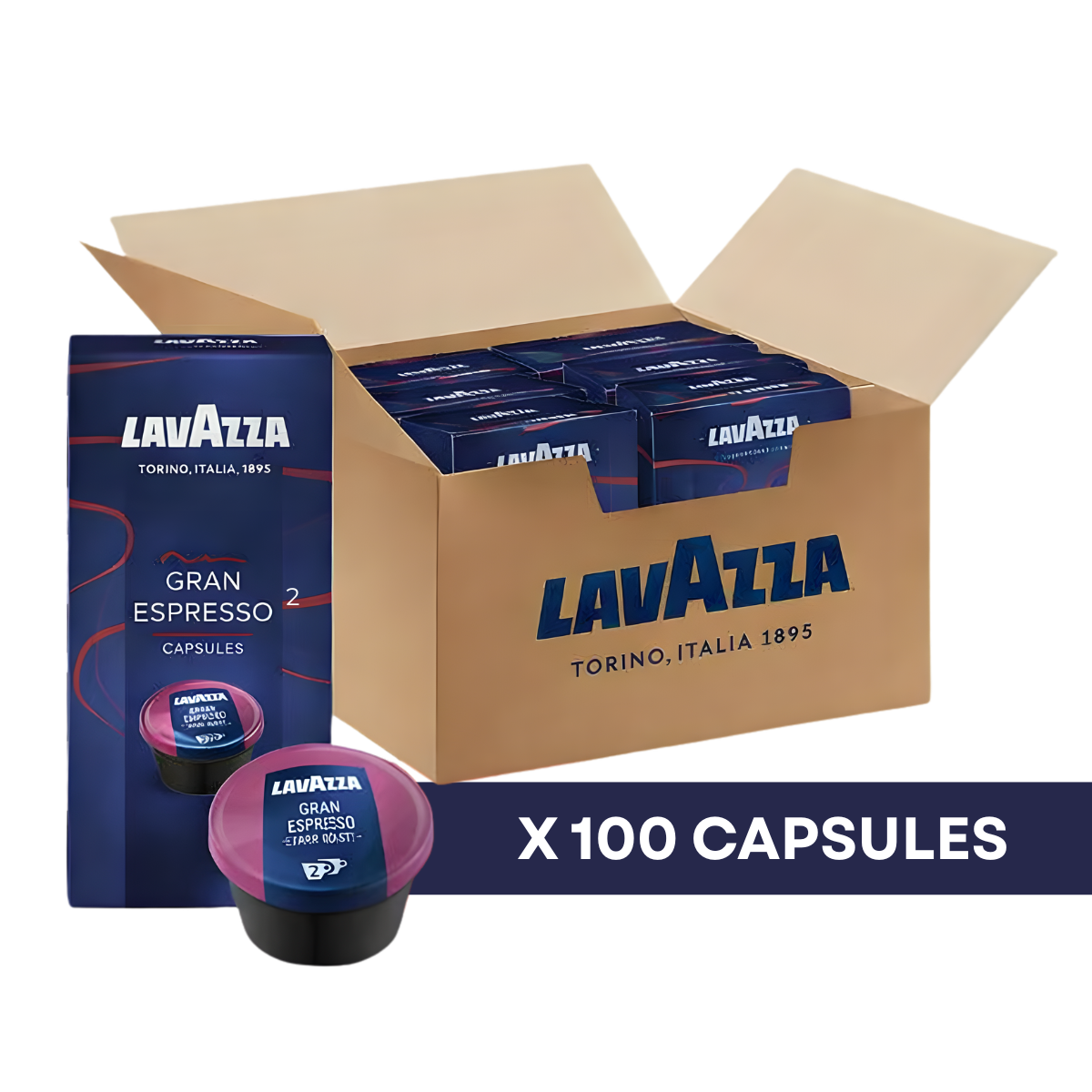 Lavazza Blue Gran Espresso 2 Capsules - Case of 100