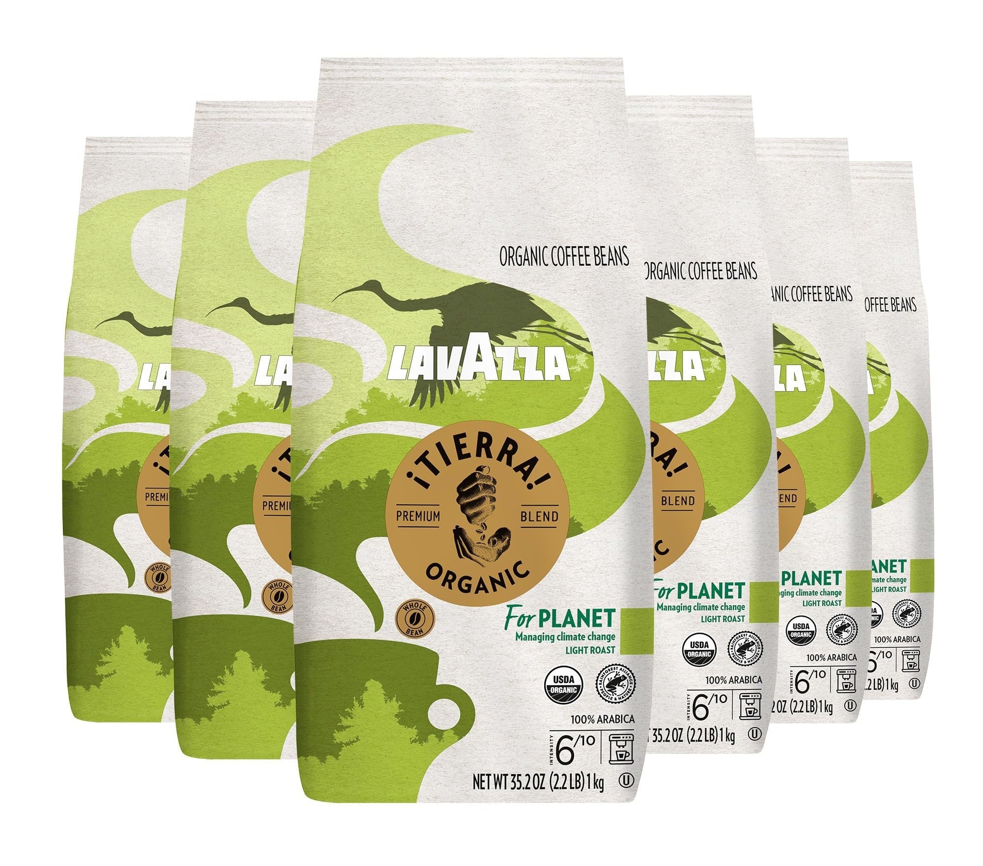 Lavazza Tierra Organic Ground Coffee 1kg Bag - Case of 6