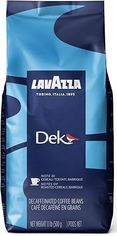 Lavazza Dek Whole Bean Coffee Blend (DECAF) 500g Bag - Case of 12
