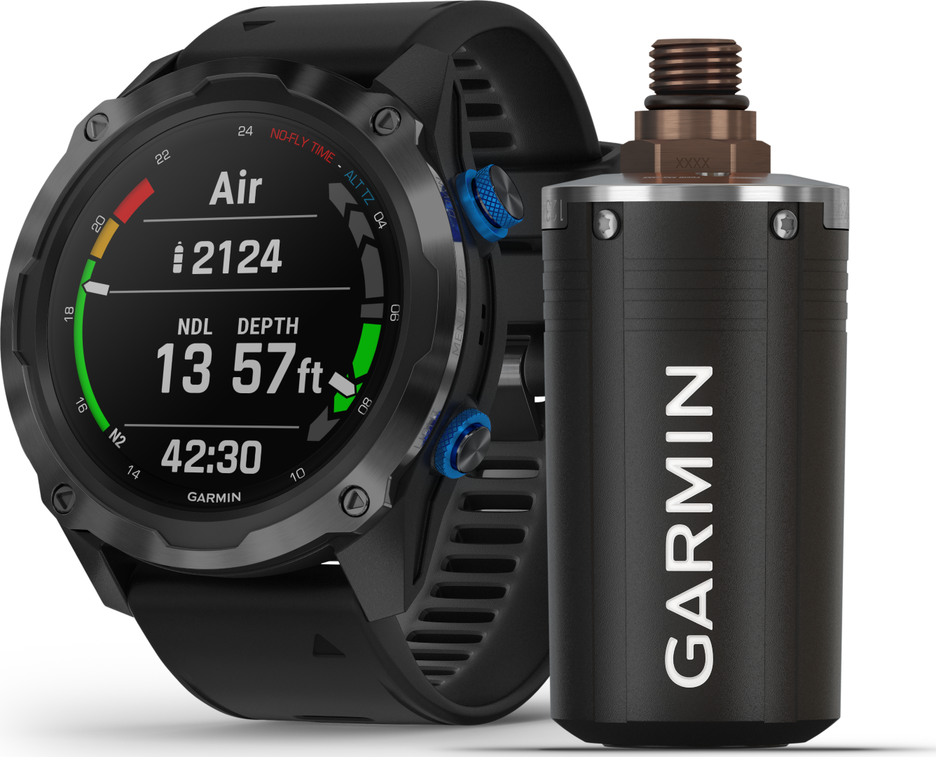 Garmin Descent Mk2i Titanium Bundle T1 Carbongray - Black Band