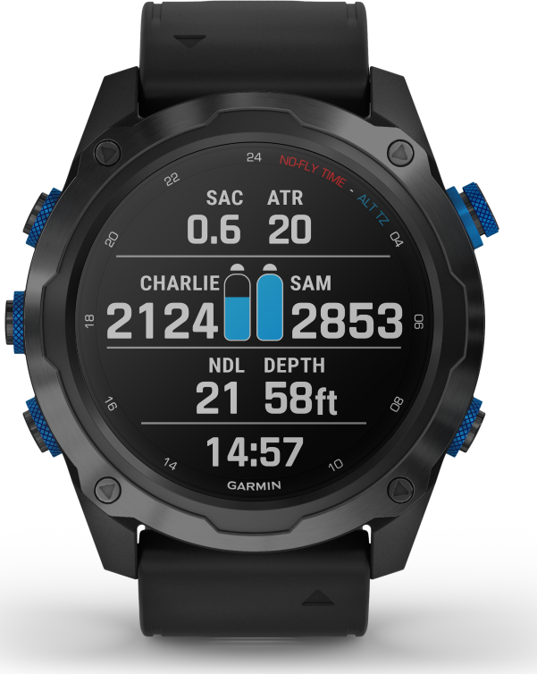 Garmin Descent Mk2i Titanium Bundle T1 Carbongray - Black Band