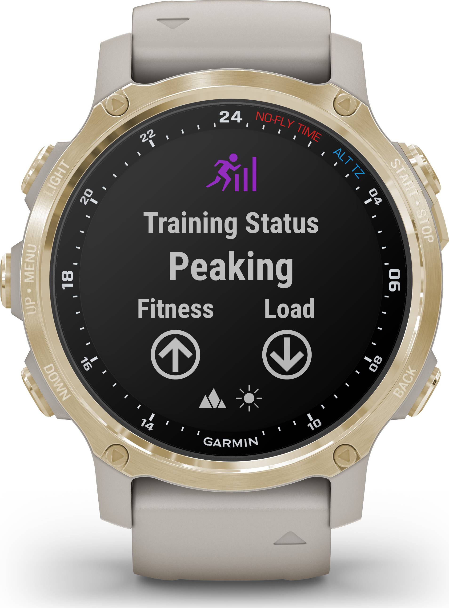 Garmin Descent Mk2S Light Gold with Sand Silicone Band