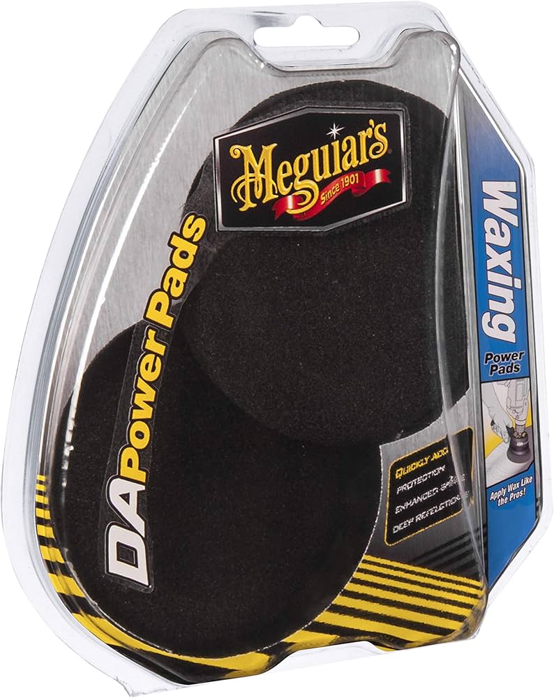 Meguiar's 4" Dual Action Waxing Power Pads Black - 2 Pack