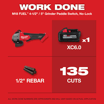 Milwaukee Electric M18 5" Fuel Grinder Paddle