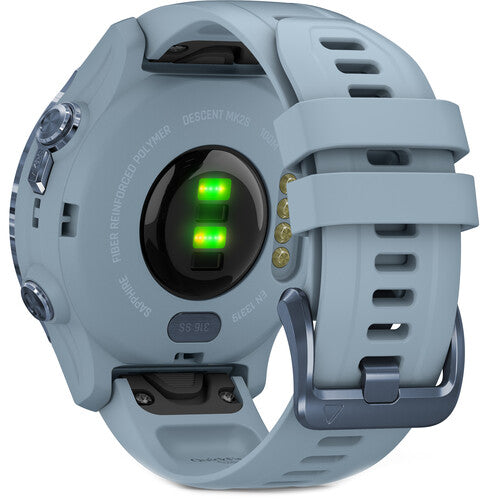 Garmin Descent Mk2S Mineral Blue with Sea Foam Silicone Band