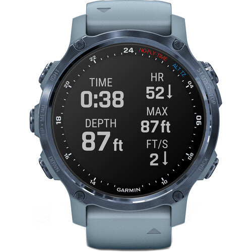 Garmin Descent Mk2S Mineral Blue with Sea Foam Silicone Band