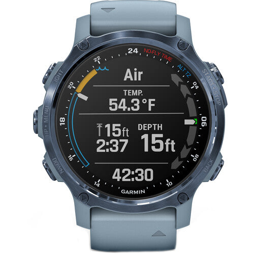 Garmin Descent Mk2S Mineral Blue with Sea Foam Silicone Band