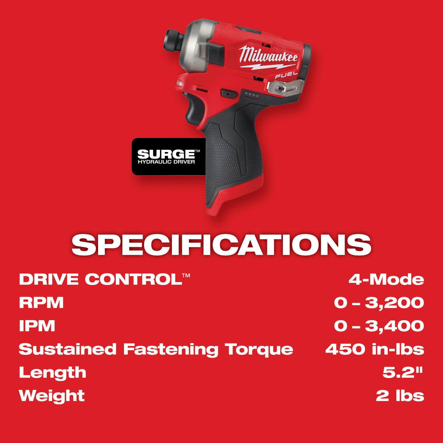 M12 FUEL SURGE 1/4 in. Hex Hydraulic Driver