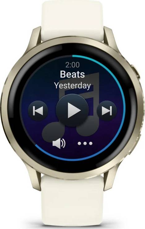 Garmin Venu 4 – 41 mm Lunar Gold with Bone Silicone Band