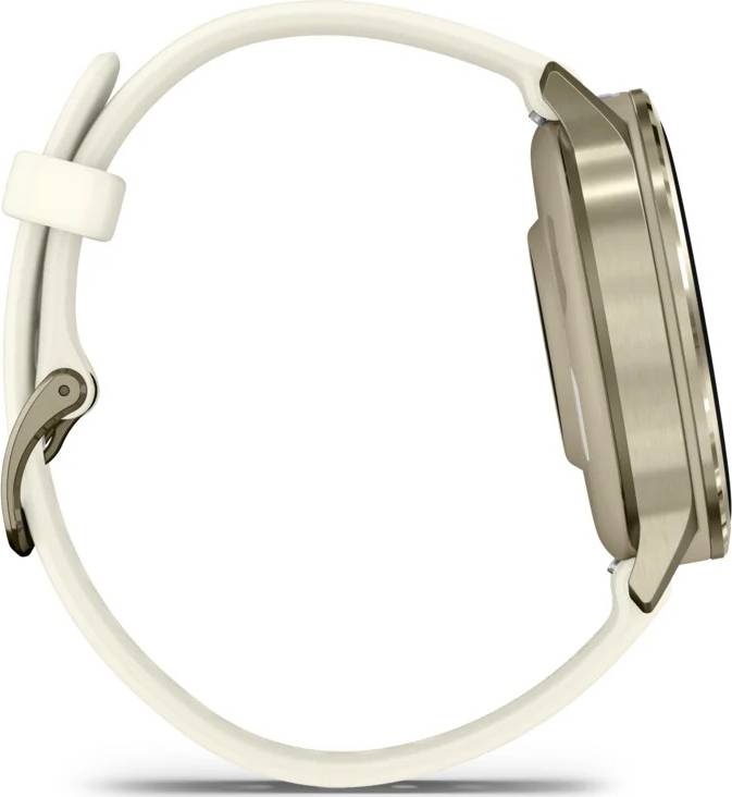 Garmin Venu 4 – 41 mm Lunar Gold with Bone Silicone Band