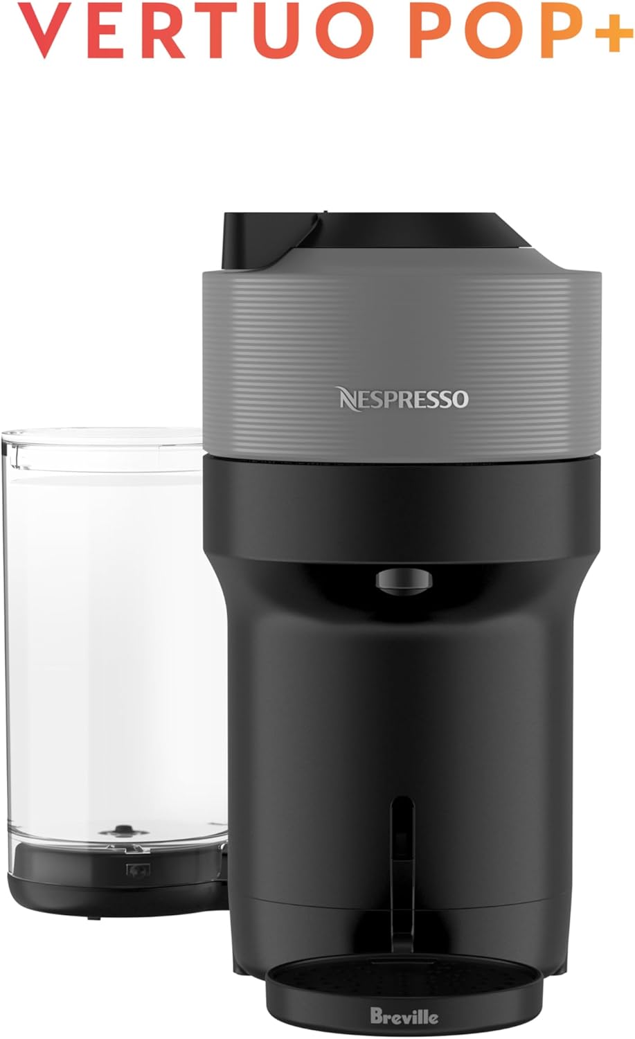 Machine à café et à espresso Nespresso Vertuo Pop+ de Breville - Gris foncé