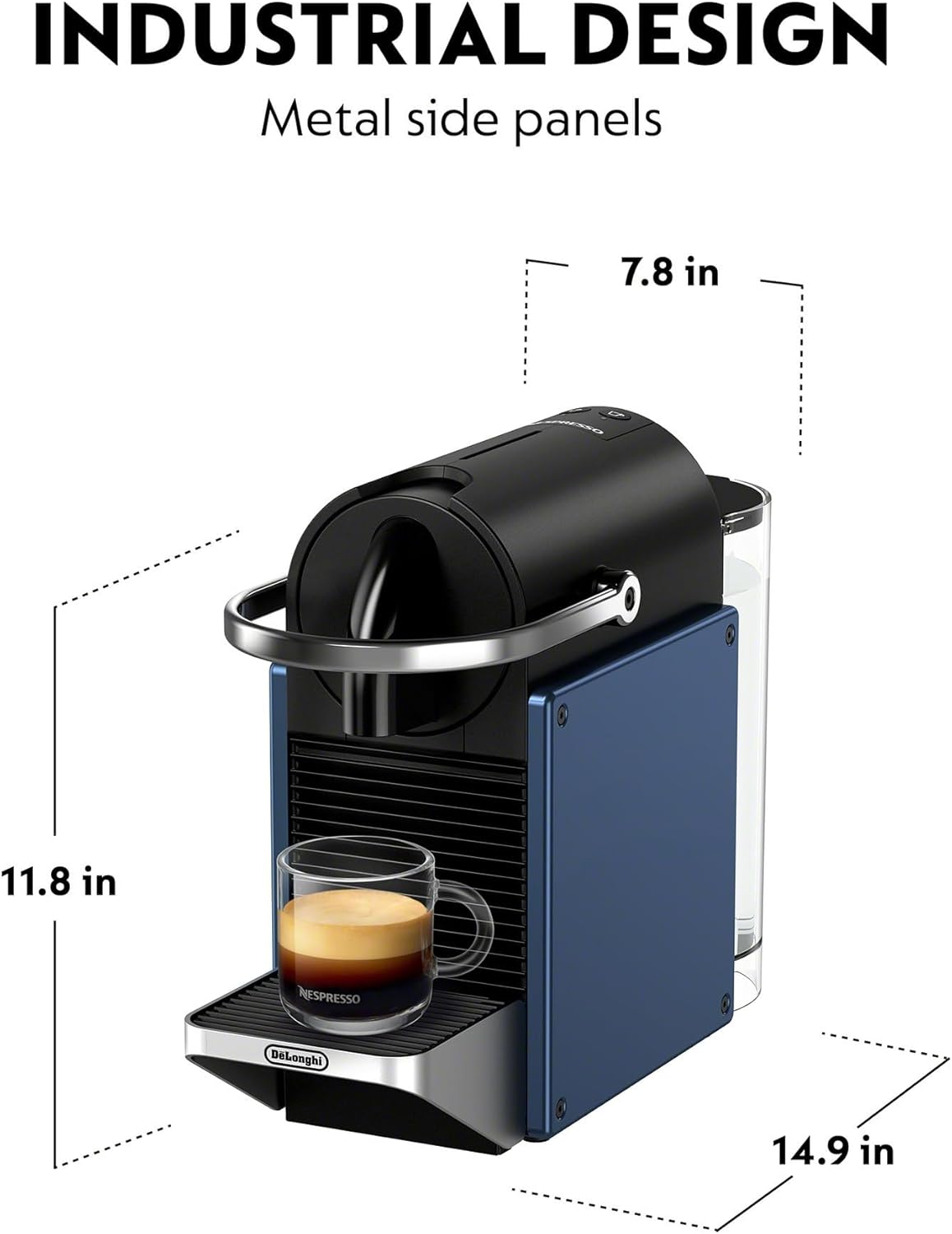 Nespresso Pixie Coffee & Espresso Machine - Dark Blue