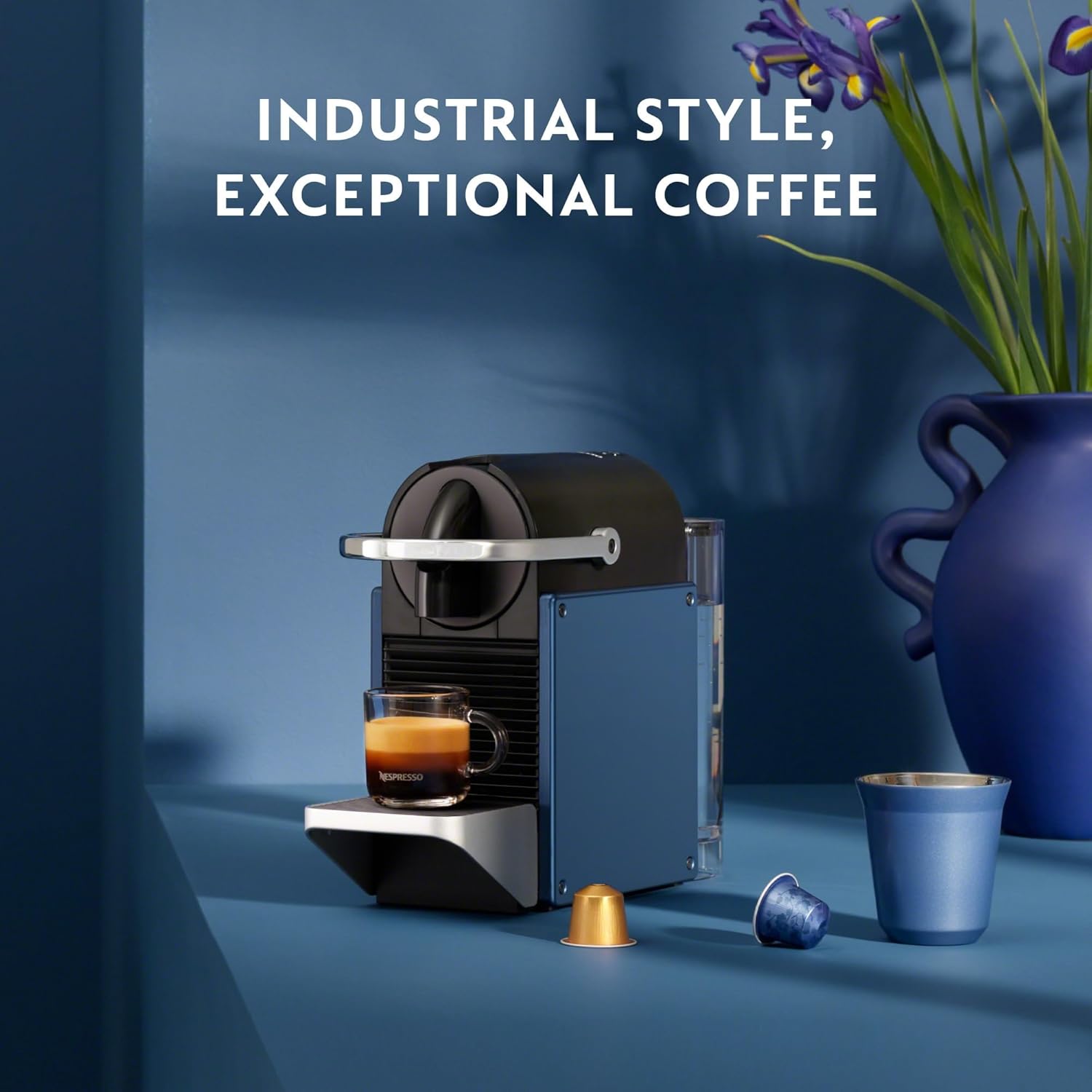 Nespresso Pixie Coffee & Espresso Machine - Dark Blue