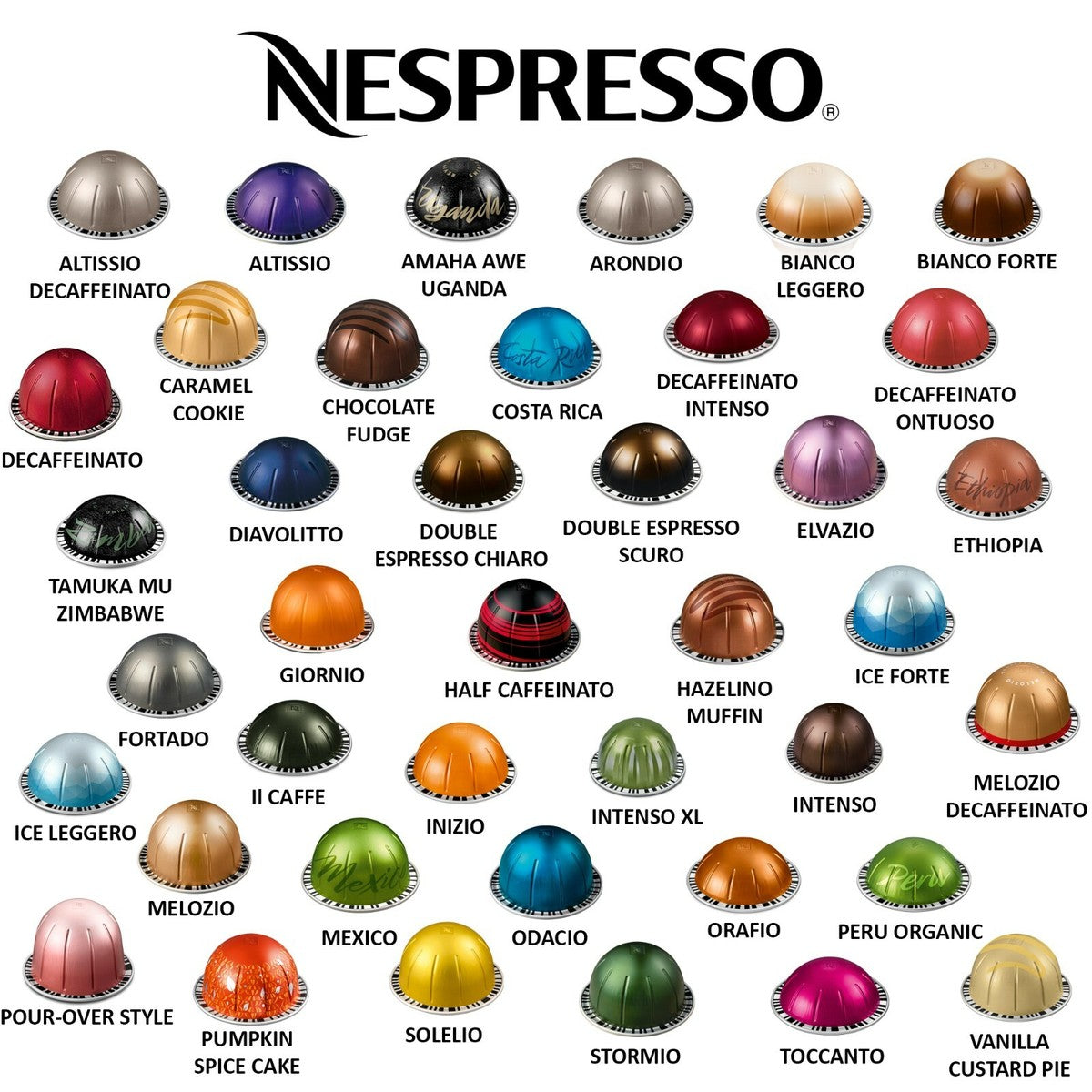 Nespresso Assortment of 20 Vertuo Capsules