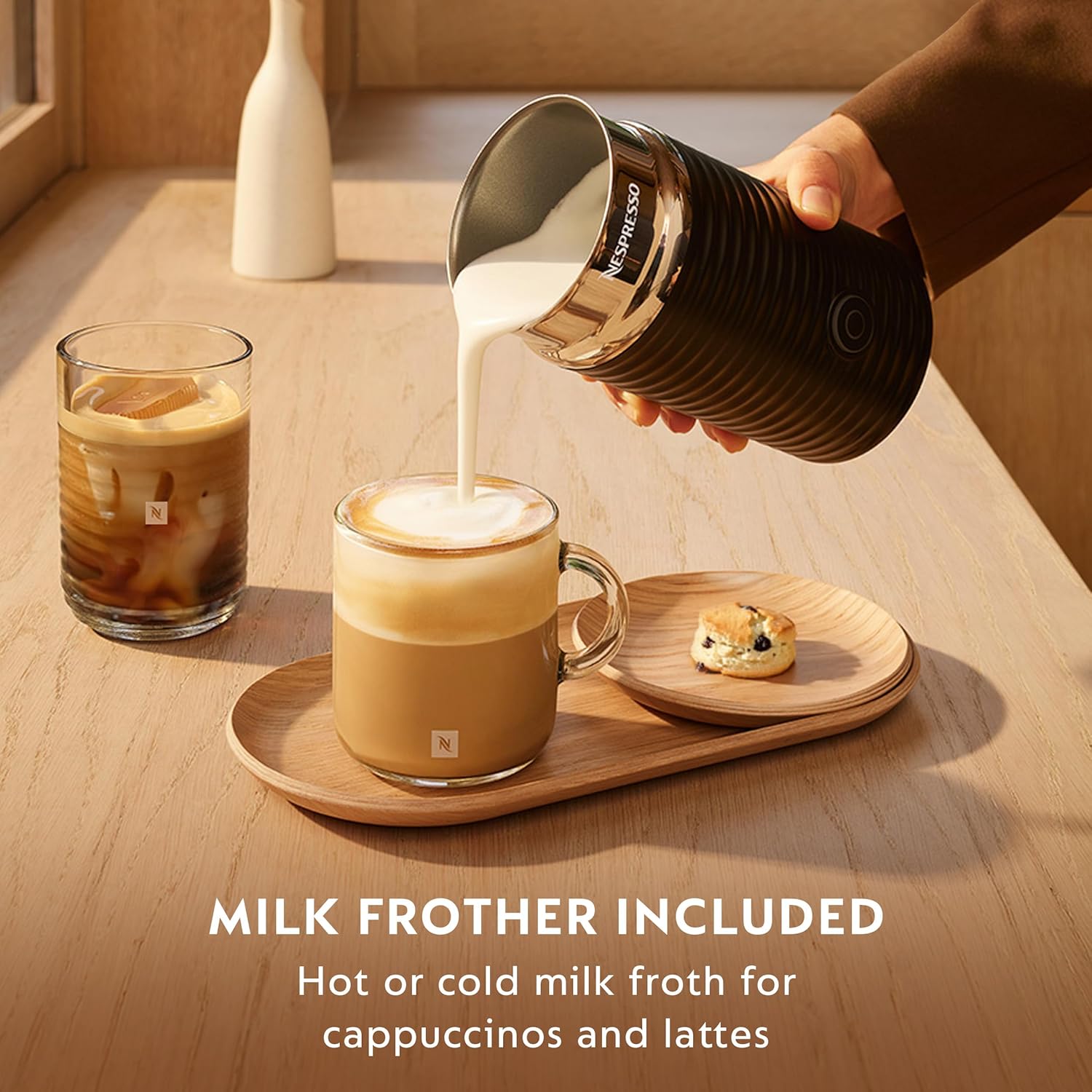 Nespresso Vertuo Next Premium Coffee and Espresso Machine by Breville with Aeroccino Milk Frother - Classic Black