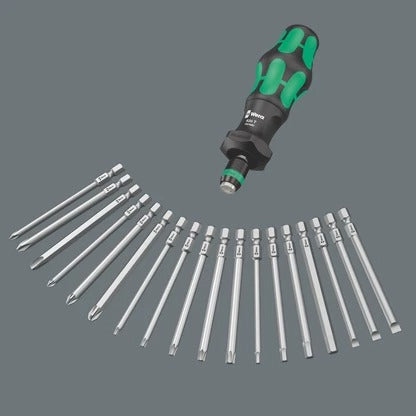 Wera - 826 T Kraftform Turbo bitholding handle with Rapidaptor quick-release chuck, 1/4" x 146 mm