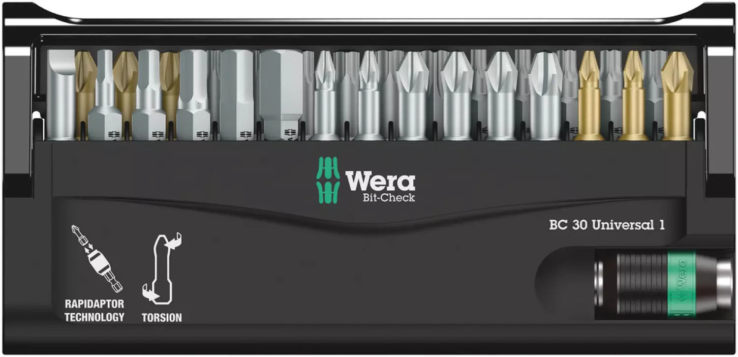 Wera - Bit-Check 30 Universal 1, 30 pieces