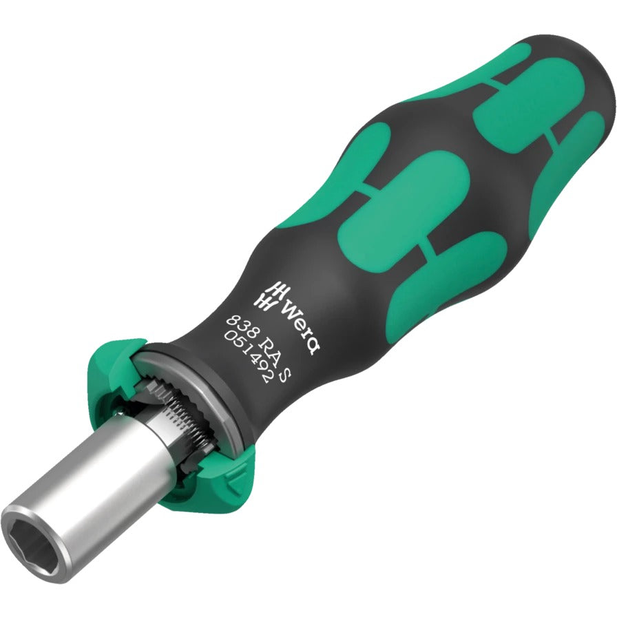 Wera - 838 RA S Bit-holding handle with ratchet functionality, 1/4", 1/4" x 102 mm
