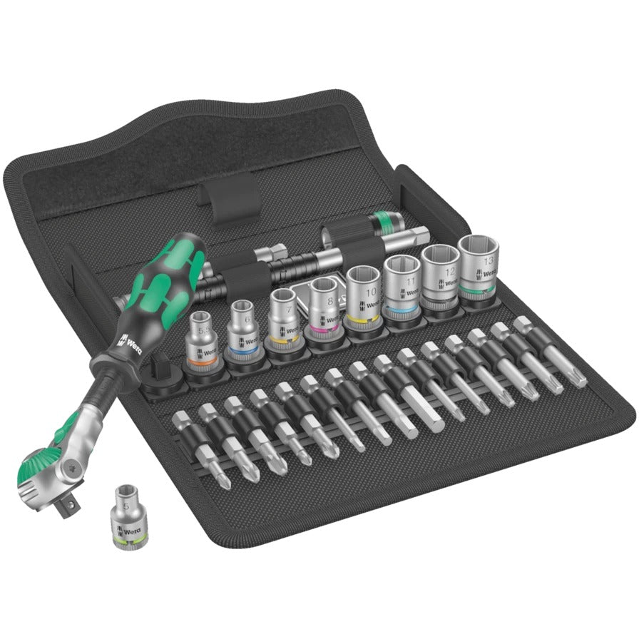 Wera Zyklop Speed Ratchet Set 8100 SA 6 Transmission 1/4" Metric Set de 28 pièces