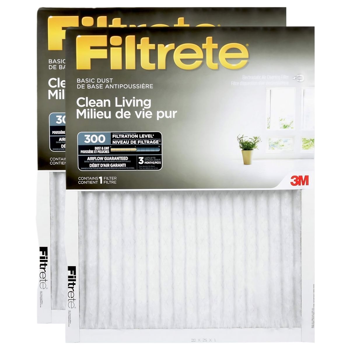 Filtrete 20 x 25 x 1 MPR300 - 2 Pack