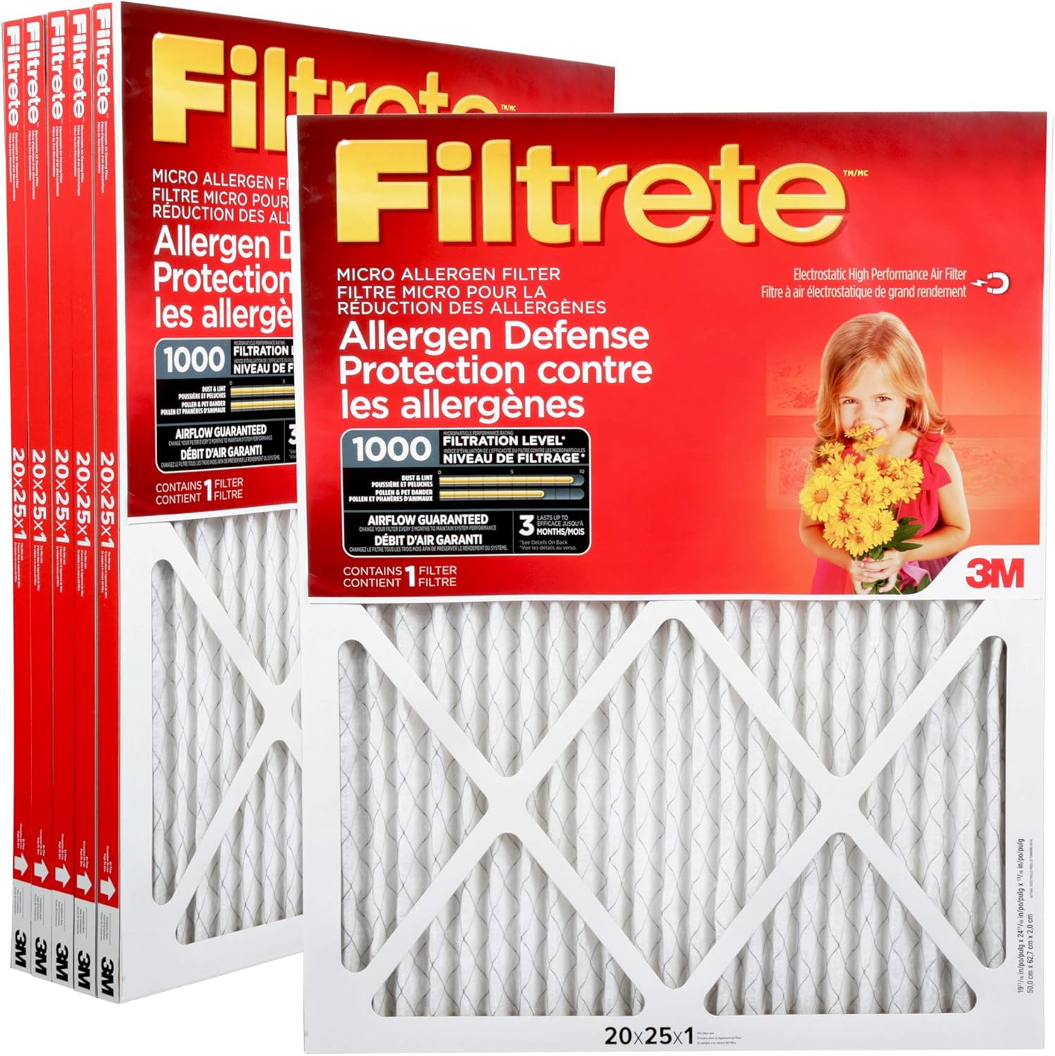 Filtrete 20 x 25 x 1 MPR1000 Furnace Filter - 2 Pack