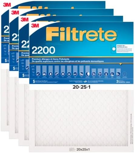 Filtrete 20 x 25 x 1 MPR2200 Furnace Filter - 4 Pack