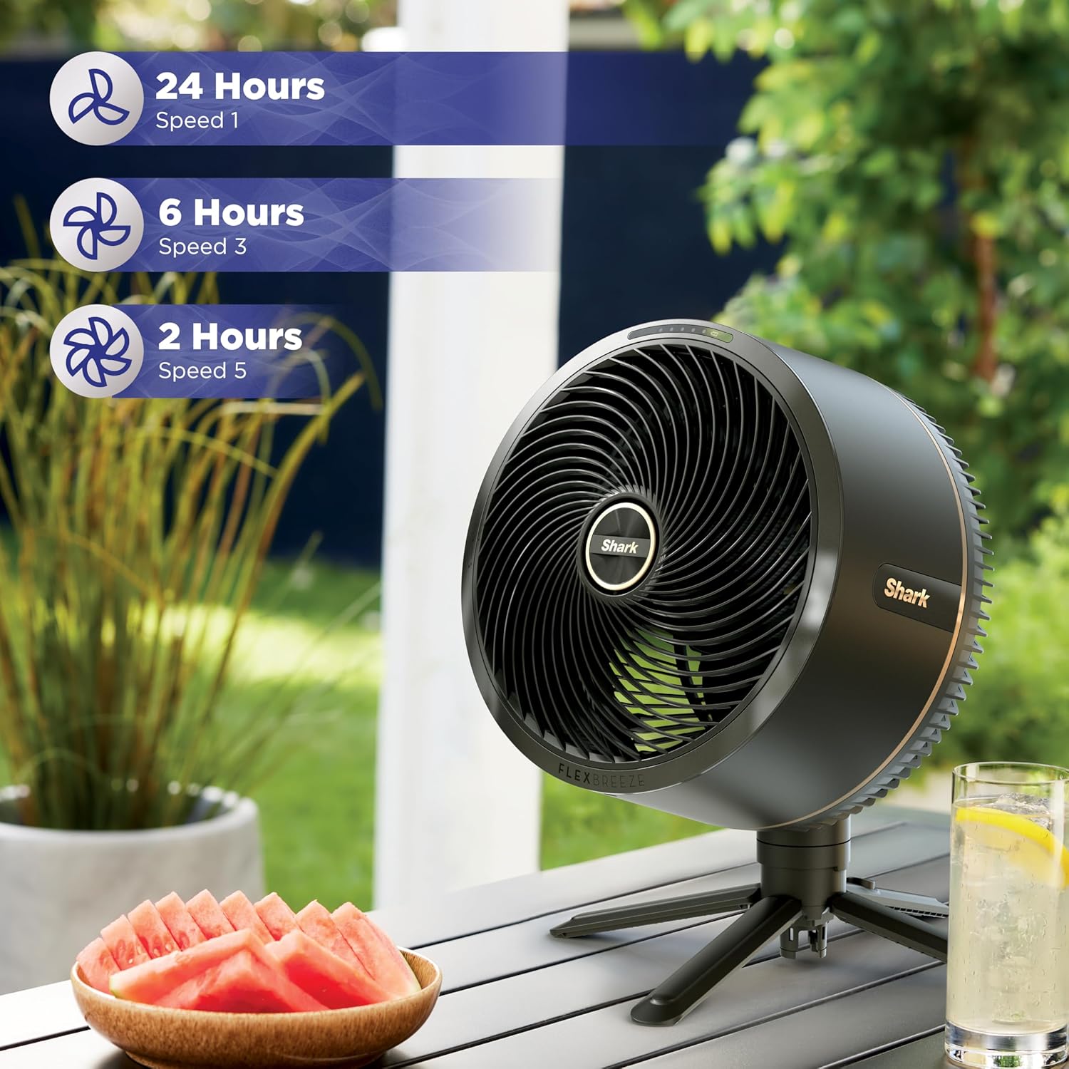Shark FlexBreeze Fan with InstaCool Mist Attachment - Black