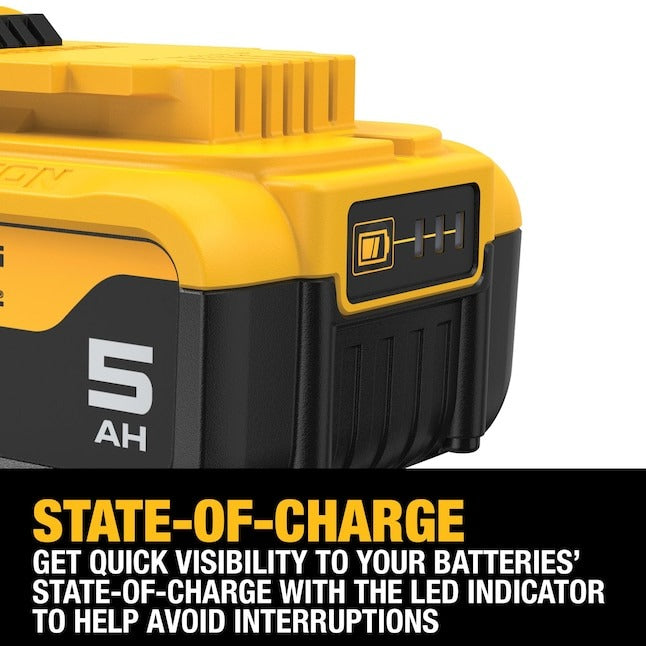 Kit de démarrage Dewalt 20V Max avec 2 batteries Lithium-Ion 5Ah et chargeur